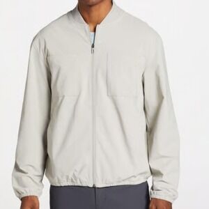 VRST Men's Light Grey Full Zip Bomber Shirt Jacket - Size XXL